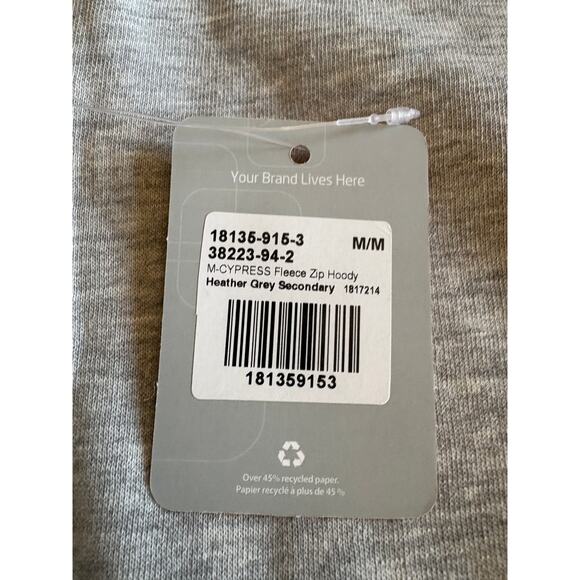 NWT Vizzy Hard Seltzer Unisex Hoodie Fleece Zip Jacket Heather Gray MED - Picture 3 of 10